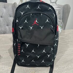 Jordan Black and Red Backpack with Iconic Design